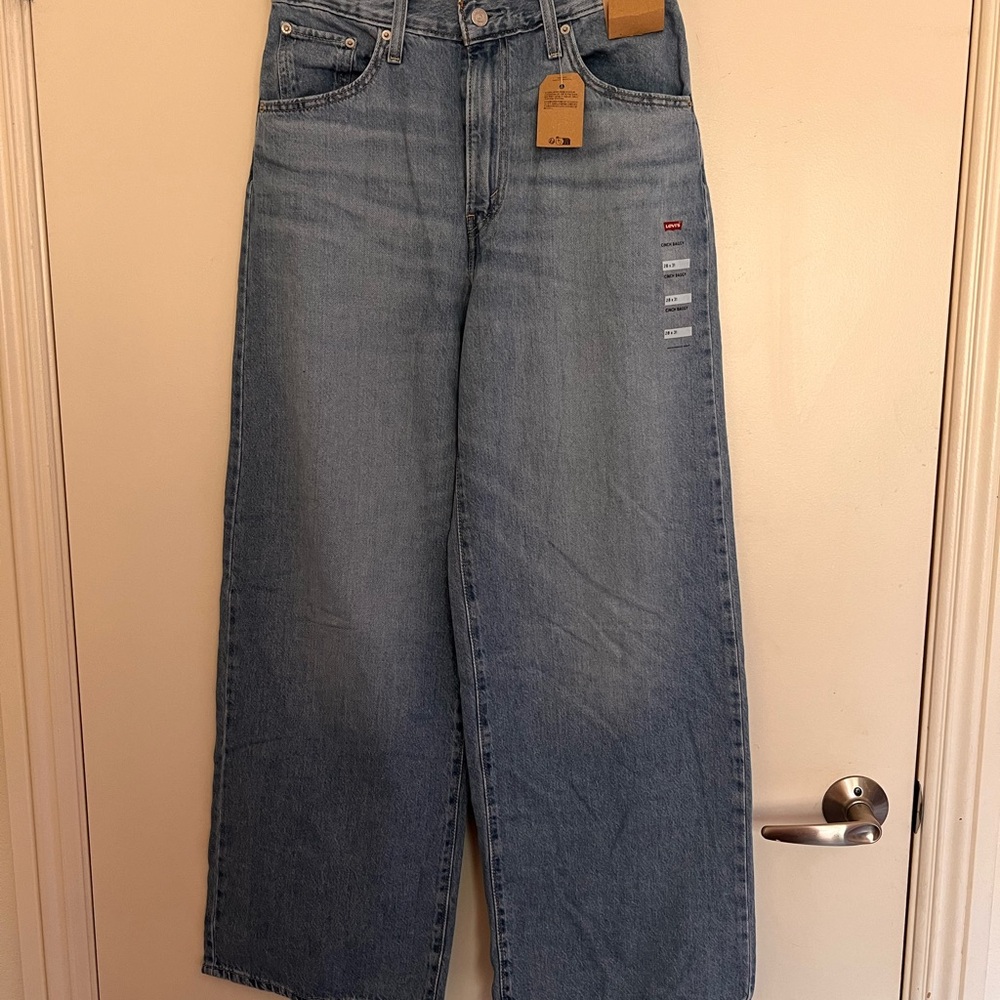 Levi's Blue Flare Wide Leg Jeans